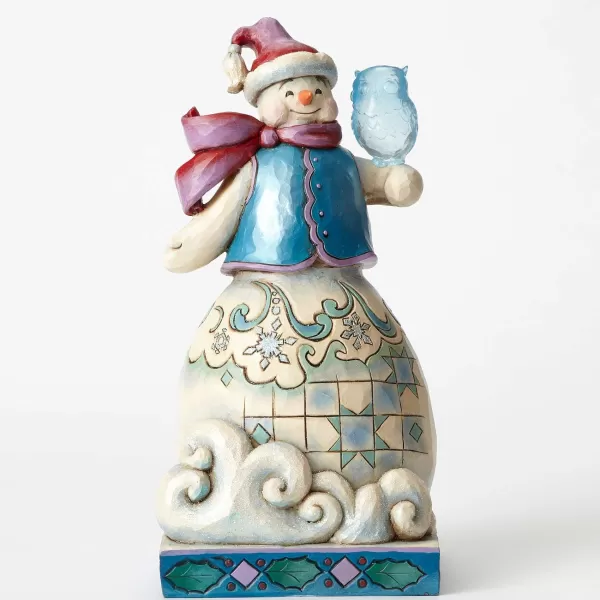 Enesco Wonderland Snowman With Owl Flash Sale