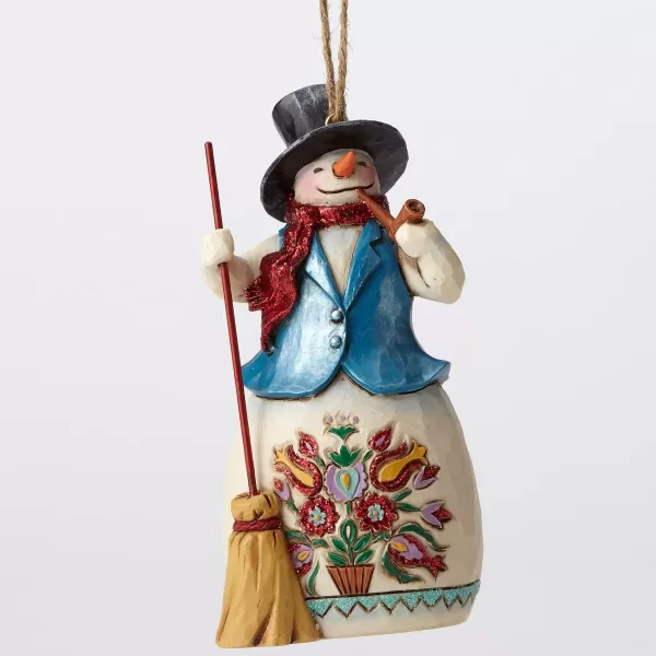 Enesco Wonderland Snowman/Broom Ornament Clearance