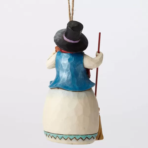 Enesco Wonderland Snowman/Broom Ornament Clearance