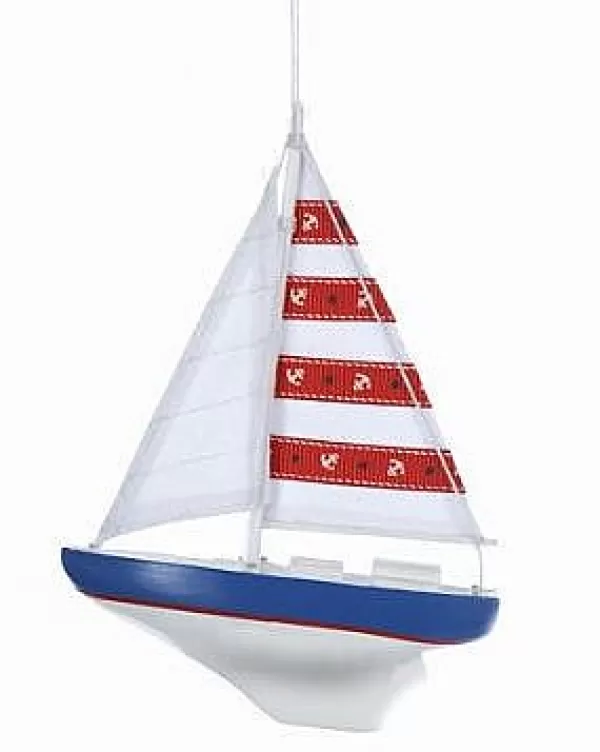 Kurt S Adler Wooden Yacht With Sails Ornament, 2 Asst, C5371 Shop