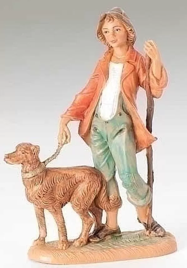 Fontanini Zachariah Villager W/Dog, 5", , 52582 Cheap